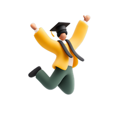 Vibrant Graduation Celebration Icon for Education