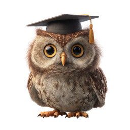 Cute Graduation Owl Icon for Educational Use