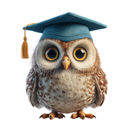 Charming Graduation Owl Icon for Educational Use