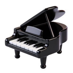 Grand Piano Icon | 3D Music Instrument