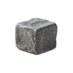 Realistic Granite Stone Cube 3D Icon