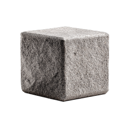 Realistic Granite Stone Cube Icon for Construction & Design