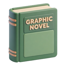 Graphic Novel Book 3D Icon - Clay Style