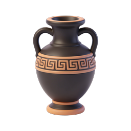 Greek Amphora Vase 3D Icon | Ancient Pottery Design