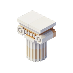 Greek Classical Column 3D Isometric Icon