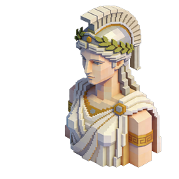 Ícone Voxel de Estátua de Deusa Grega - 3D Isométrico