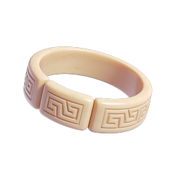 Greek Key Pattern Ring Icon - 3D Rendered Jewelry