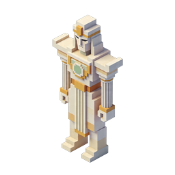 Griechische Statue Voxel-Icon | Antiker Tempel 3D-Charakter