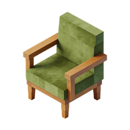 Stylish Green Armchair Icon for Home Decor Projects