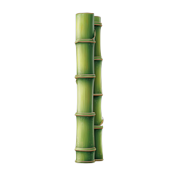 Realistic Green Bamboo Stalks Icon - Nature Plant Illustration