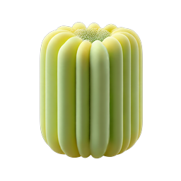 Green Barrel Cactus 3D Icon - Realistic Desert Plant