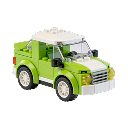 Ícone de Caminhão de Brinquedo de Blocos Verdes - Mini Pickup de Peças de Montar