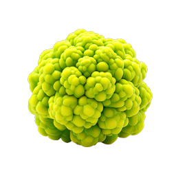Green Broccoli Cluster 3D Clay Icon for Food Apps