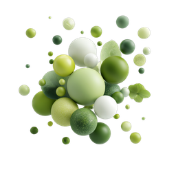 Vibrant Green Bubbles Icon for Eco-Friendly Themes