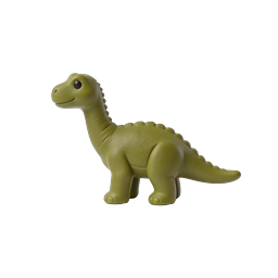 Cute Clay-Style Green Dinosaur Toy Icon | 3D Render