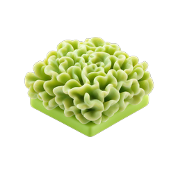 Green Coral Organic 3D Icon - Nature Clay Style Design