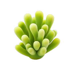 Green Coral Plant 3D Icon - Organic Nature Design