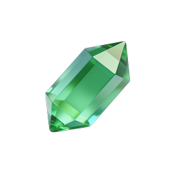 Green Crystal Gemstone 3D Icon - Premium Emerald Render