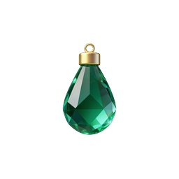 Green Crystal Christmas Ornament Icon | Premium Holiday Design