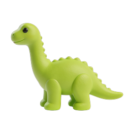 Biểu tượng đồ chơi khủng long xanh dễ thương - Phong cách đất sét 3D đáng yêu