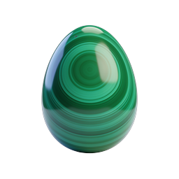 Green Glass Egg Icon | Premium Decorative Crystal