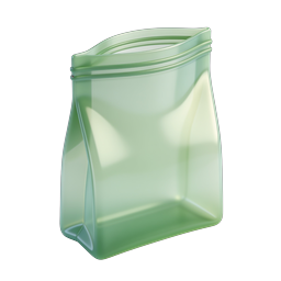 Icône de pochette en verre vert translucide | 3D Réaliste