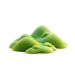 Green Grass Hills - 3D Nature Icon
