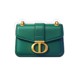 Luxury Green Handbag Icon - Elegant Leather Purse Design