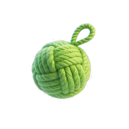 Green Knot Yarn Ball Icon - Realistic Knitting Craft