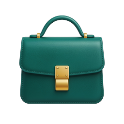 Green Leather Briefcase Icon - 3D Realistic Style