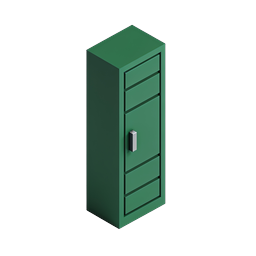 Green Metal Locker Isometric 3D Icon
