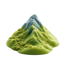 Green Mountain Nature 3D Icon for Outdoor Apps