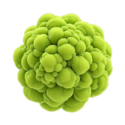 Green Organic Cluster Sphere 3D Icon
