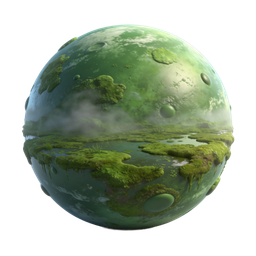 Stunning Green Planet Icon for Nature Projects
