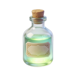 Icono de botella de poción verde - Recurso para juegos de fantasía