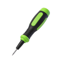 Green Screwdriver Tool Icon - 3D Realistic Design