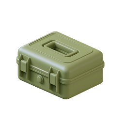 Green Toolbox Storage Box Isometric Icon