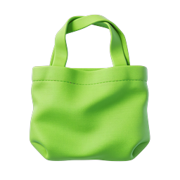 Green Tote Bag Icon - Eco-Friendly Shopping Bag