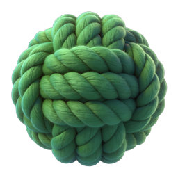 Green Braided Yarn Ball 3D Icon for Craft Projects