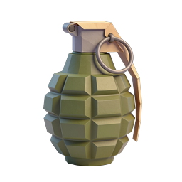 3D Hand Grenade Icon - Military Tactical Weapon