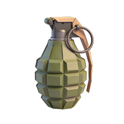 Military Hand Grenade 3D Icon - Tactical Explosive