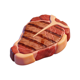 Realistic Steak Icon for Food Apps and Menus