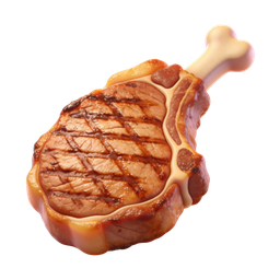 Realistic Grilled Meat Icon for Food Lovers