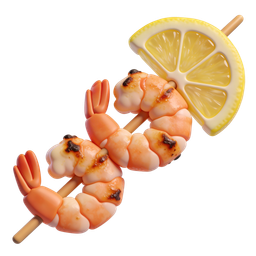 Grilled Shrimp Skewer Icon for Food Designs