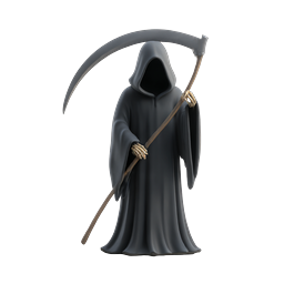 Icona 3D Falce del Tristo Mietitore - Personaggio della Morte di Halloween