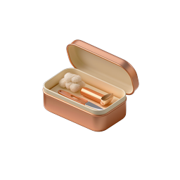 Premium Rose Gold Grooming Kit Icon - 3D Clay Style