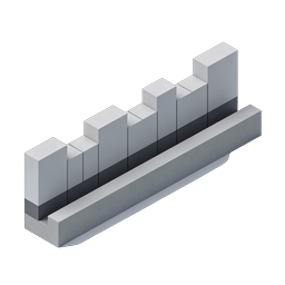 Isometric Growth Bar Chart Icon for Business Analytics