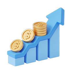 Dynamic Growth Chart Icon for Financial Success