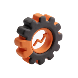 Growth Gear Analytics Icon - Clay Style 3D Design