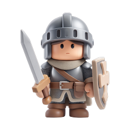 Guardian Knight Character Icon - Medieval Warrior